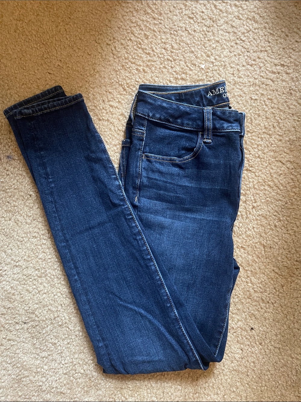 American Eagle Outfitters Dark Wash High-Rise Skinny Jeans